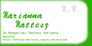 marianna mattesz business card